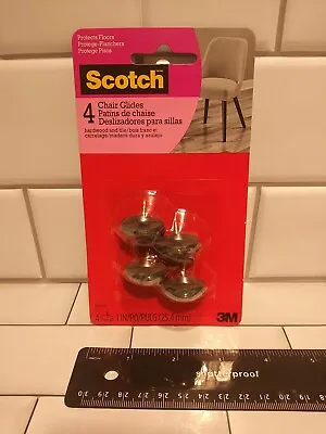 Scotch SP631-NA 4 1  Carpet Nail-On Non-Swivel Furniture Glides Black/Grey FS • $8.99