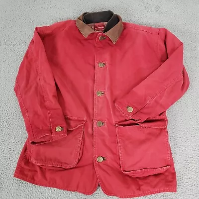 VINTAGE Marlboro Jacket Men Medium Red Outdoor Chore Coat Barn Utility Work Wear • $28.88