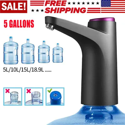 Water Bottle Switch Pump Universal Automatic Electric Jug Dispenser 5 Gallon USB • $9.99