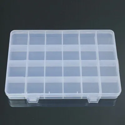 £2.95 • Buy 24 Compartment Small Organizer Storage Plastic Box Craft Nail Art Fuse Beads