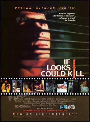 IF LOOKS COULD KILL__Orig. 1987 Trade Print AD Promo__VERONICA HART_JEANNE MARIE • $9.99