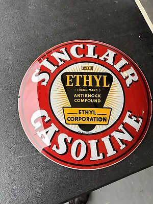 Vintage Sinclair Ethyl Gas Pump Globe Sign 13-1/2” • $125.95