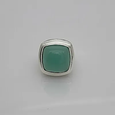 David Yurman Sterling Silver Albion Ring 17mm Chalcedony Size 7 • $262