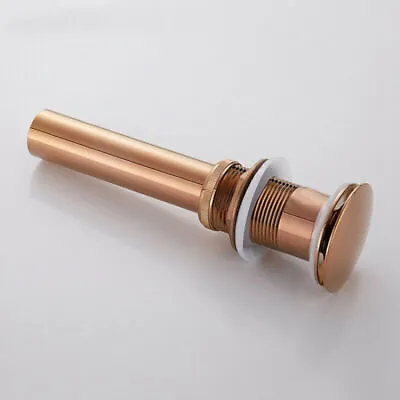 £24.24 • Buy Luxury Rose Gold  Bathroom Basin Sink Grate Waste Pop Up Drain Without Overflow