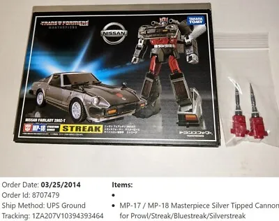 Transformers Masterpiece Streak Bluestreak MP-18 Takara Tomy MISB Missles USA • $120