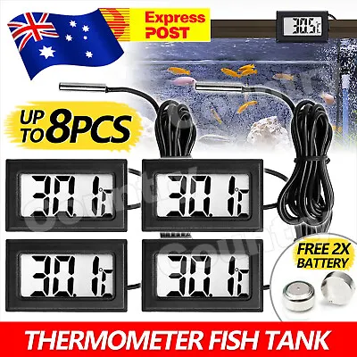 $3.85 • Buy 8x LCD Digital Thermometer For Fridge/Freezer/Aquarium/FISH TANK Temperature AU