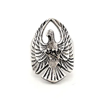 G&S Gordon & Smith 1984 Freedom Eagle Landing Silver Biker Goth Punk Ring Size12 • $75