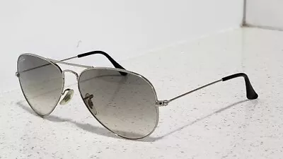 Genuine Ray Ban Rb3025  003/32 Silver Chrome Classic Aviator Large  Sunglasses • $109.99