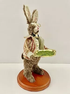 Mark Roberts Spring 11.5  Bunny Rabbit Holding Tray Easter Butler Figurine • $149.99