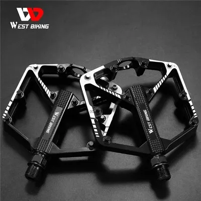 WEST BIKING Bike Pedals DU Sealed Bearing 9/16  Aluminum Alloy Bicycle Pedals • $21.59