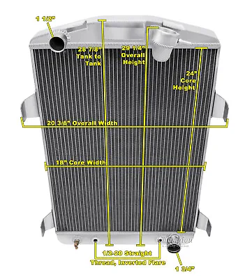 $241.72 • Buy 3 Row Discount Champion Radiator For 1930 Chevrolet Car Chevy V8 Conversion