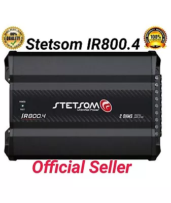 Stetsom Iron Line IR800.4 2 Ohms Digital Amplifier 800 Watts Rms 4 Channels • £150.12