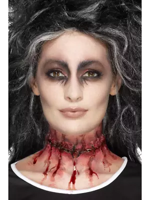 Smiffys Latex Prosthetic Stitched Up Throat Neck Halloween Horror Make Up FX • £7.99