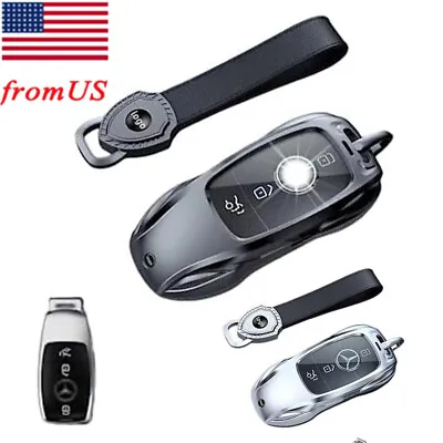 Mercedes Benz Key Fob Case Cover Suitable A/C-Class Smart Remote Key W/ Keychain • $30.58