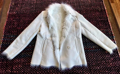 £15.99 • Buy Ladies Foxhole Faux Suede% Fur Afghan Coat, 14 UK, Cream