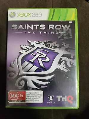 Saints Row The Third 3  Microsoft Xbox 360 Game With Manual • $3.50