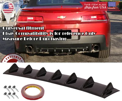 33  X 6  Gloss Black Rear Bumper Valance Diffuser Spoiler 7 Shark Fins For Chevy • $35.82