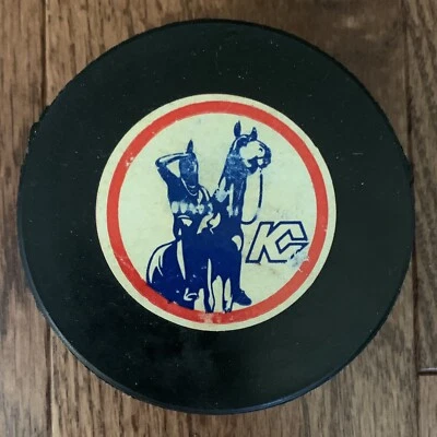 $97 • Buy Vintage Kansas City Scouts NHL Hockey Puck - Rawlings Reverse