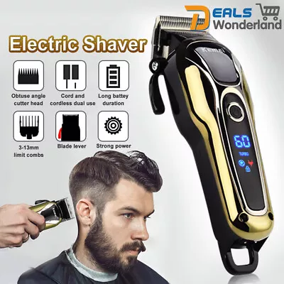 KEMEI LCD Cordless Electric Men Hair Clipper Shaver Trimmer Cutter Razor Combs • $46.44