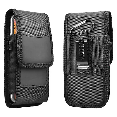 Cell Phone Vertical Pouch With Belt Clip Carrying Case Card Holder Holster Cover • $9.55