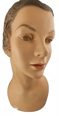 Vintage Chalk Millinery Mannequin Head Bust Hat Store Display Stand Art Deco 81 • $330