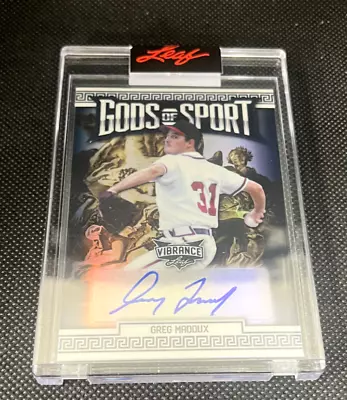 2022 Leaf Vibrance Gods Of Sport Autograph Greg Maddux Auto • $60