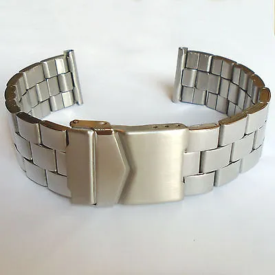 STAINLESS STEEL WATCH BRACELET 20 Or 22mm Quality Band Strap Adjustable Links • £9.99