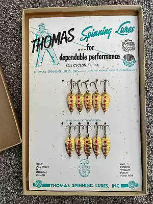 Vintage Thomas Spinning Lure Display Counter Top Store Display (10) S514 Cyclone • $45