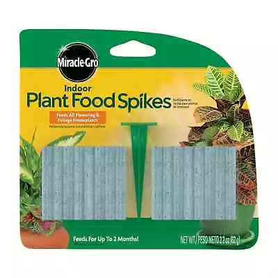 Miracle-Gro Indoor Plant Food 48-Spikes Garden Lawn Supply (2.2-Ounce/ 62g) • £9.99