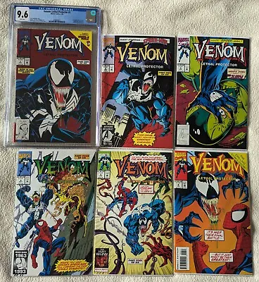 Venom Lethal Protector #1-6 (1993) Complete Set Mark Bagley Marvel #1 CGC 9.6 NM • $150