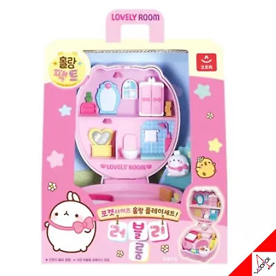 Molang Pact Lovely Room Mini Figure Pocket Miniature Role Play Set Korea Toy • $64.99