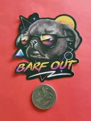 80's Retro Neon Flashback Style Barf Out Dog Vinyl Decal Sticker Bomb  • $1.50