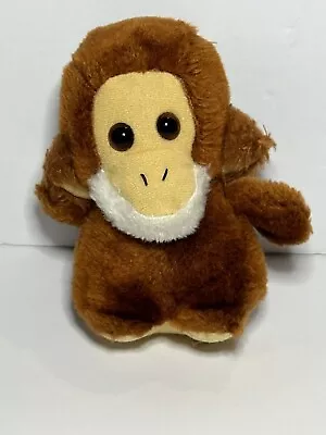 Vintage Animal Fair Monkey Brown Tan White Plush Stuffed Animal 6 Inch • $13.99