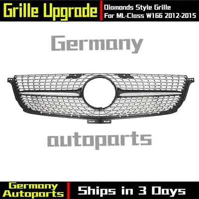 For Benz ML-Class W166 2012-2015 ML350 ML550 ML500 ML400 Black Dia-monds Grille • $149