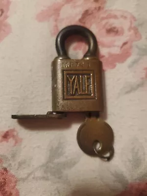 Vintage YALE LOCK MP741 WITH KEY YALE & TOWNE Missouri PACIFIC? RARE • $49.99