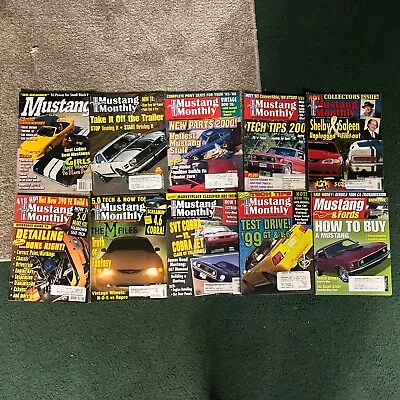 Mustang Monthly Magazine Lot Of 10 Mustang Magazines 1990s Era Lot # 105 • $16.99