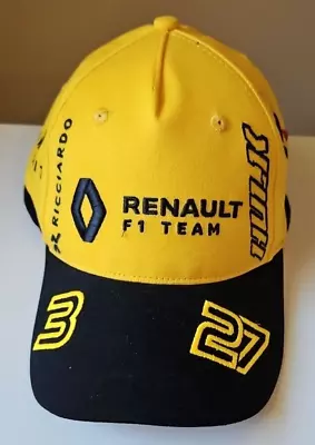 Nico Hulkenberg 27 & Daniel Ricciardo 3 Renault F1 Team Black/Yellow Cap • $10