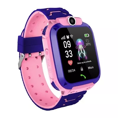 Kids GPS Smart Watch Camera SOS Video Call Phone Child Watches Girl Pink Gift • £14.95