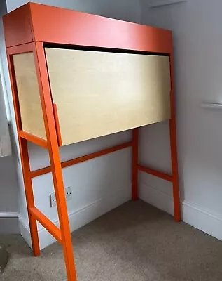 Orange Ikea Bureau Desk Lift Down Bureau Desk Top Slimline Space Saving • £5.71