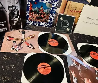 Rolling Stones - 7 Vintage Classic LPs - Flowers Beggars Banquet  Let It Bleed • $40