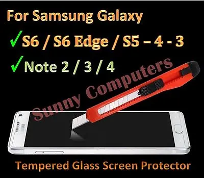 15x Tempered Glass Screen Protector For Samsung Galaxy Note 4 3 S6 Edge S6 S4 AU • $70.34