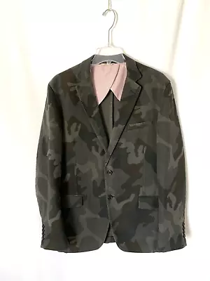 Brooks Brothers Mens Blazer 42 Came Green Jacket Cotton Red Fleece Camo Rare • $199.99