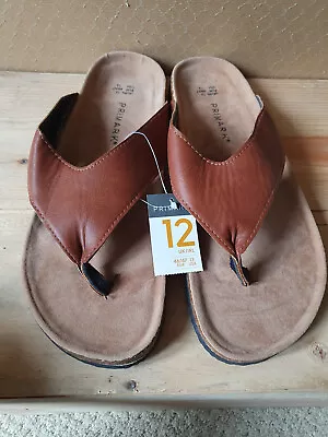 Brown Toe Post Sandals Uk Size 12 • £25