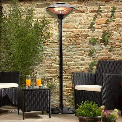 £12.95 • Buy Free Standing Patio Heater Outdoor Garden Electric Space Warmer 2 Heat Settings