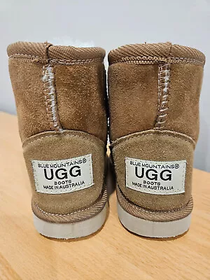 Kids Ugg Boots Chestnut Size 9-10 Blue Mountains As New Made In Australia • $38