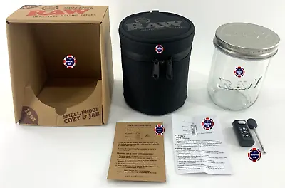 £28.99 • Buy Raw Smell Proof Cozy Jar 16oz Glass Mason Bag Roommate Proof Lock Stash Storage