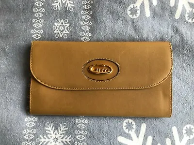 Gucci Genuine Vintage Brown Leather Check Book Holder • $300