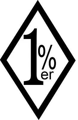 1%er One Percent Outlaw Biker Vinyl Sticker Decal- Choose Size & Color • $2.51