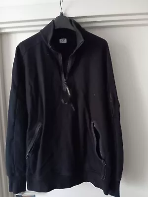 Cp Company Black  Zip Sweatshirt • £50