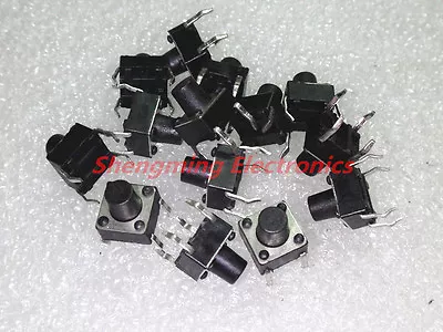 100PCS Momentary Tactile Push Button Switch Tact Switch 6X6X7mm 4-pin DIP-4 • $1.45